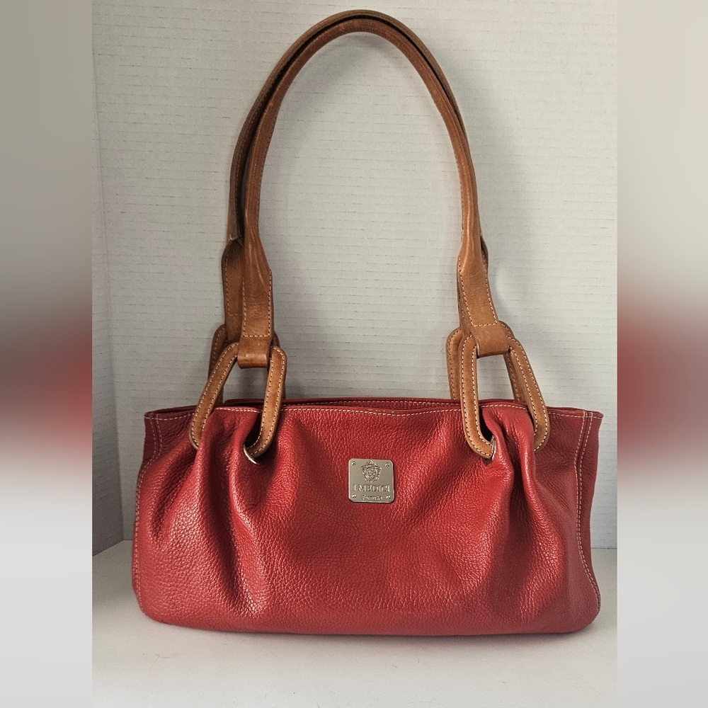I Medici Firenze Red Italian‎ Leather Shoulder Bag